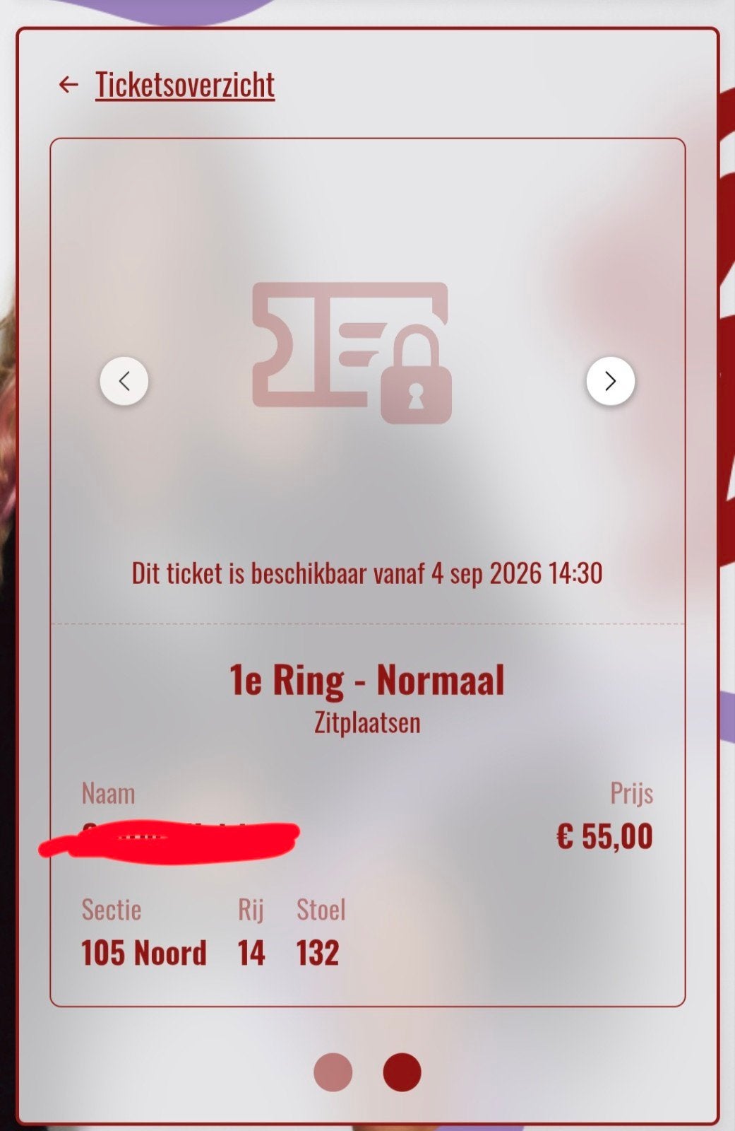 2 Tickets Roxy Dekker Zaterdag 4 September 14.30uur, Twee personen, September