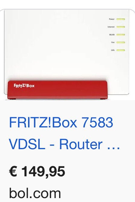 NIEUWE  AVM FRITZ!BOX 7583  MESH DSL / VDSL MODEM ROUTER, Ophalen, Nieuw, Router met modem