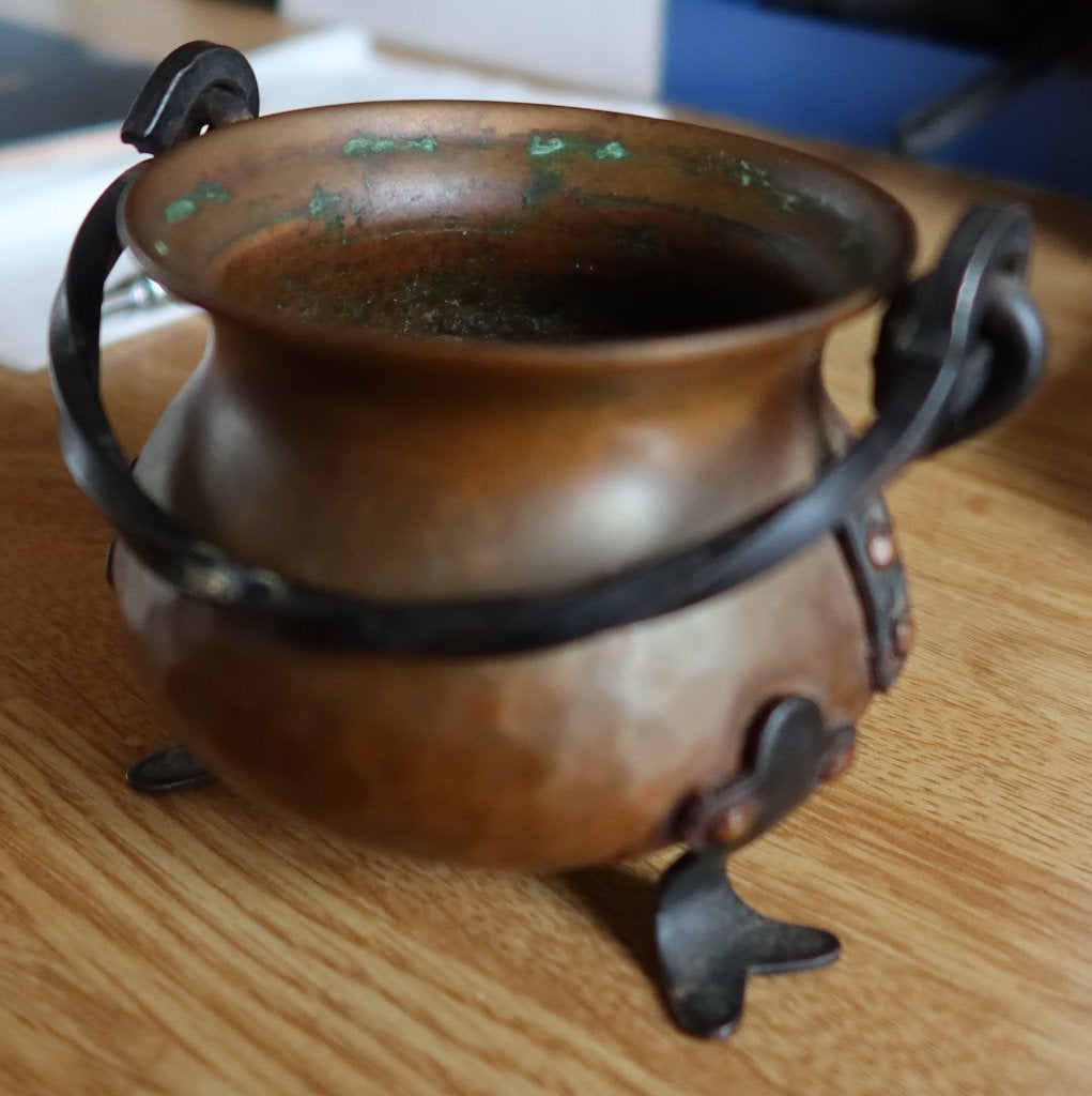 Klein koperen heksenketeltje, Ophalen of Verzenden, Koper