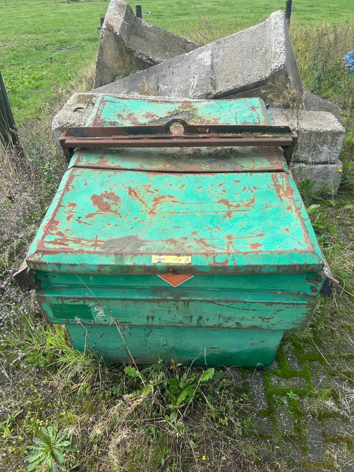 Diesel tank 600L, Ophalen