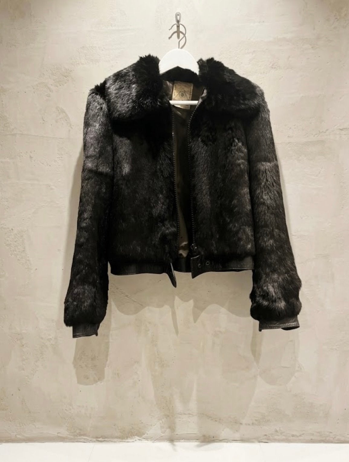 Vintage Bont Bomber Jas, Ophalen of Verzenden, Gedragen, Maat 34 (XS) of kleiner, Zwart