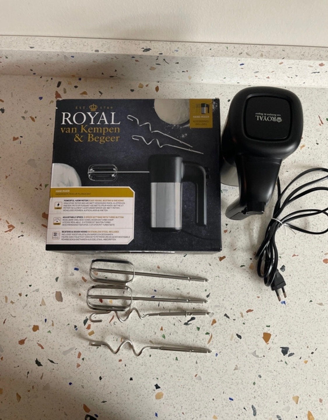 Royal van Kempen & Begeer Handmixer - Zo goed als nieuw, Ophalen of Verzenden, Zo goed als nieuw, 3 snelheden of meer