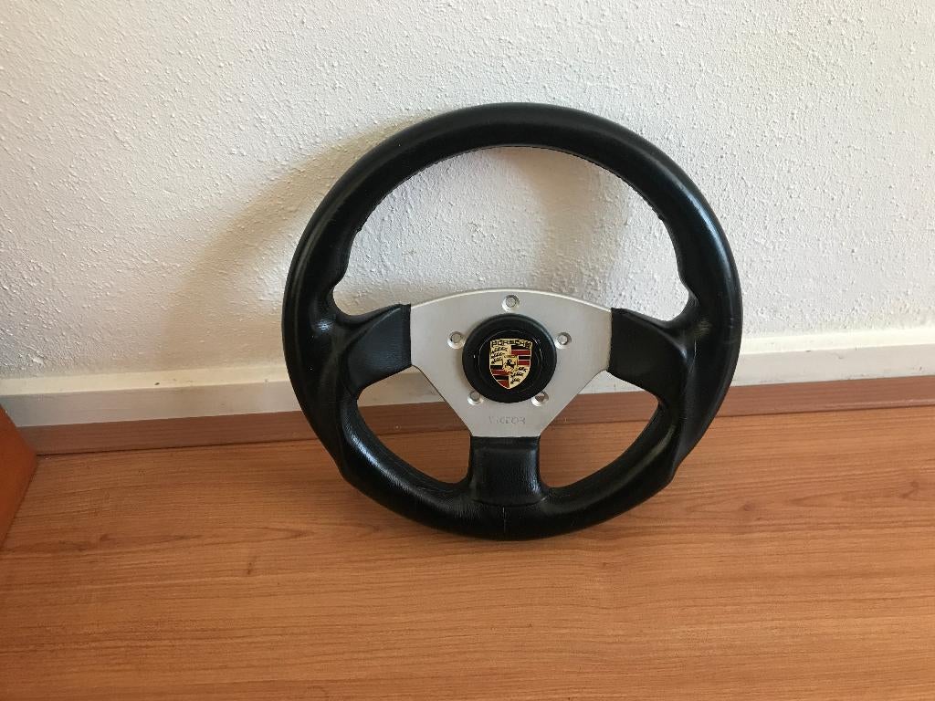 Victor sportstuur leder Made In Italy  Black aluminium, Auto-onderdelen, Besturing, Porsche, Volkswagen, Lancia, Nieuw, Ophalen of Verzenden