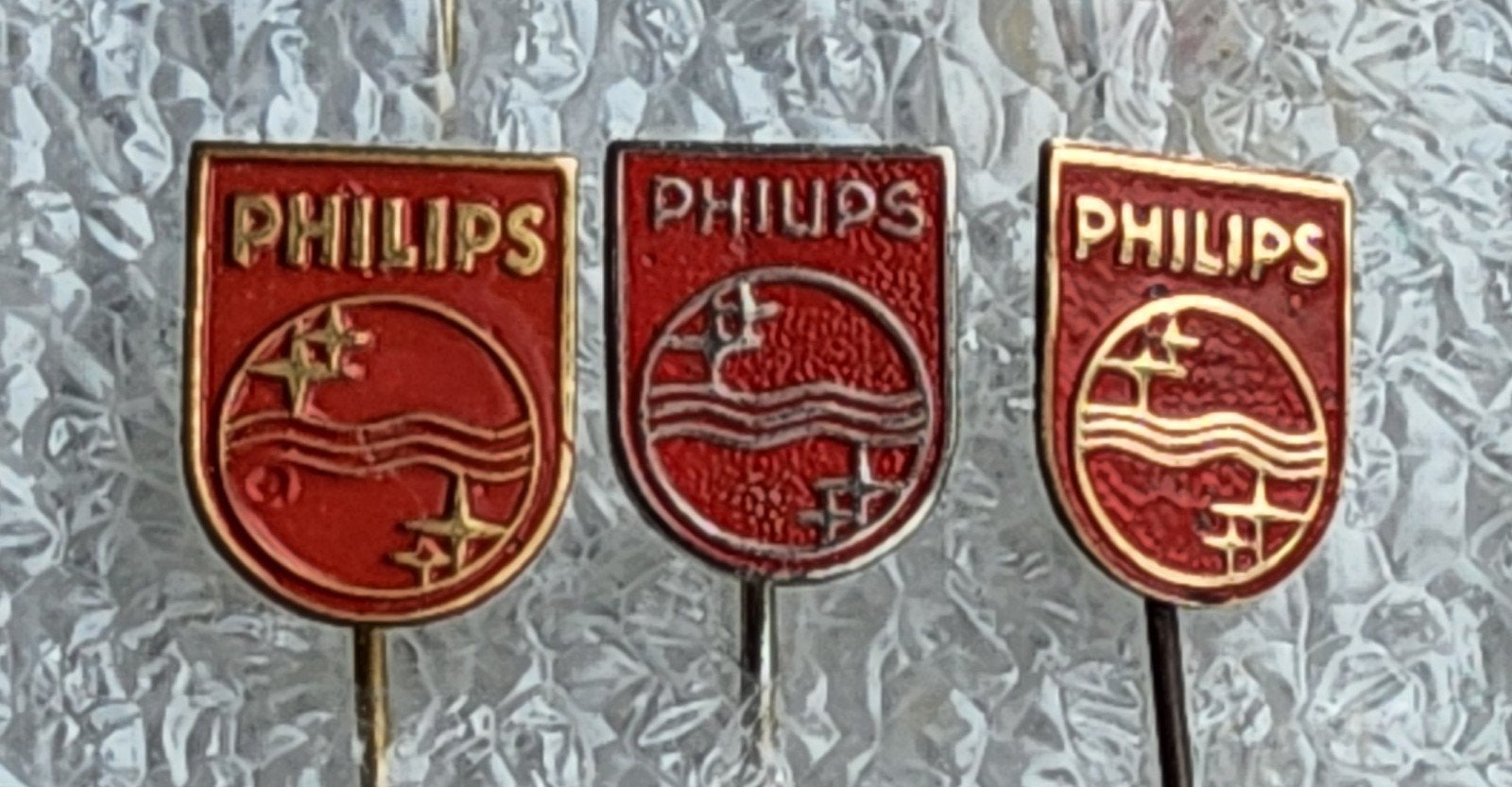 3 Vintage Philips Speldjes, Verzamelen, Ophalen of Verzenden, Gebruikt, Merk, Speldje of Pin