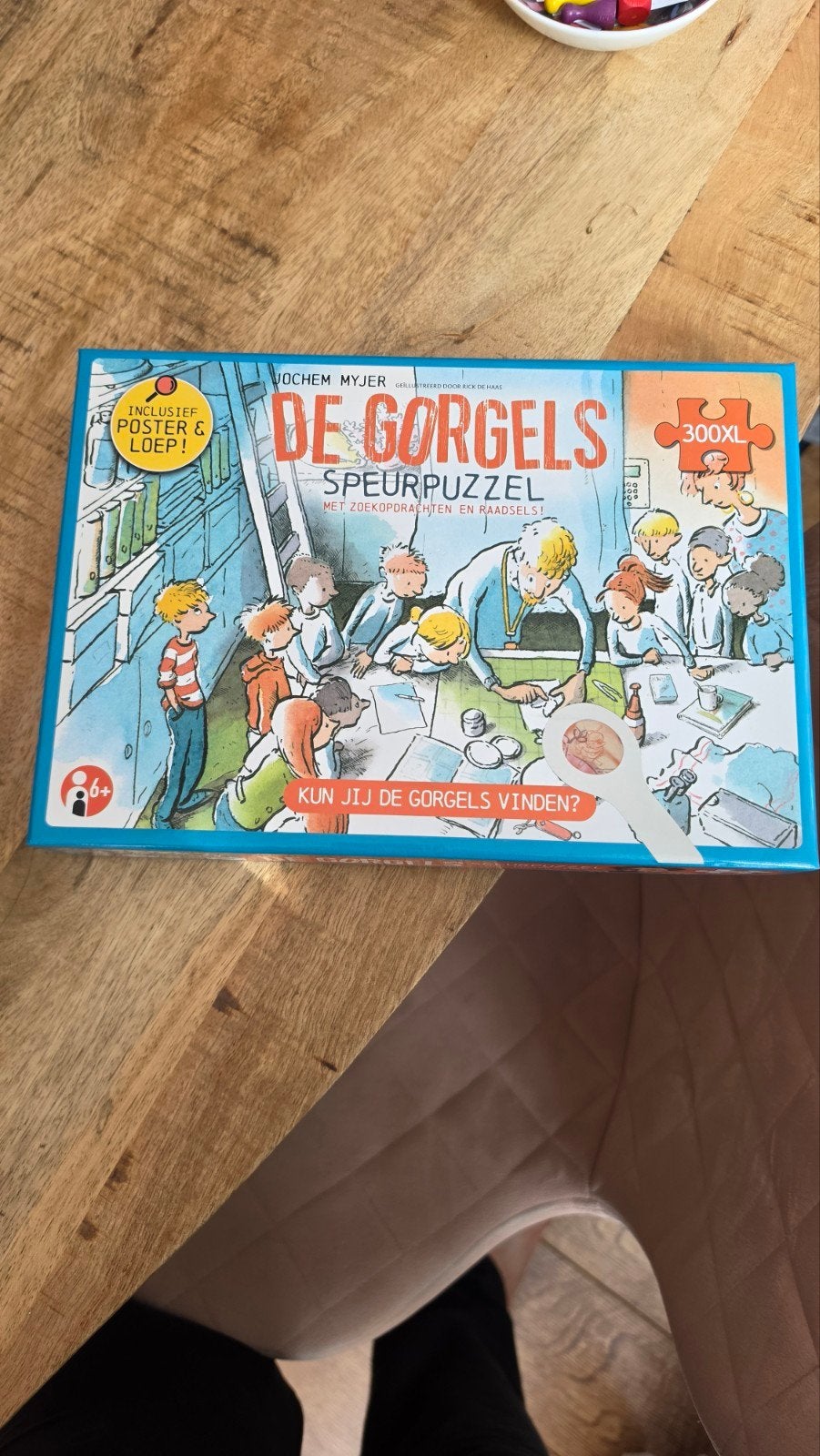 De Gorgels Speurpuzzel 300XL Jochem Myjer, Ophalen of Verzenden, Minder dan 500 stukjes, Zo goed als nieuw, Legpuzzel