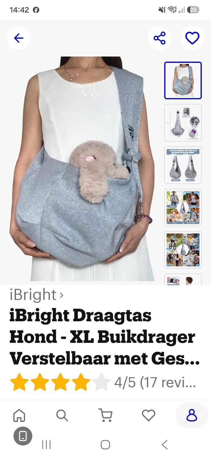 Draagtas hond, Ophalen, Nieuw