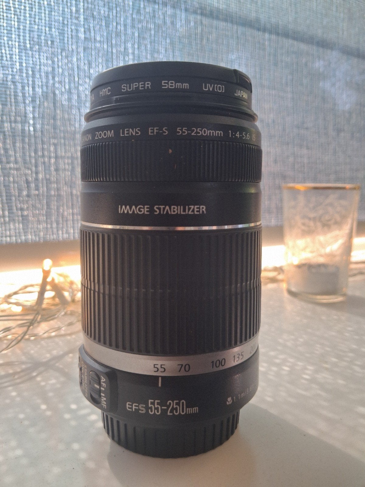 Canon Zoom Lens EF-S 55-250mm f/4-5.6 IS, Audio, Tv en Foto, Fotografie | Lenzen en Objectieven, Gebruikt, Canon, Autofocus, Canon EF-S