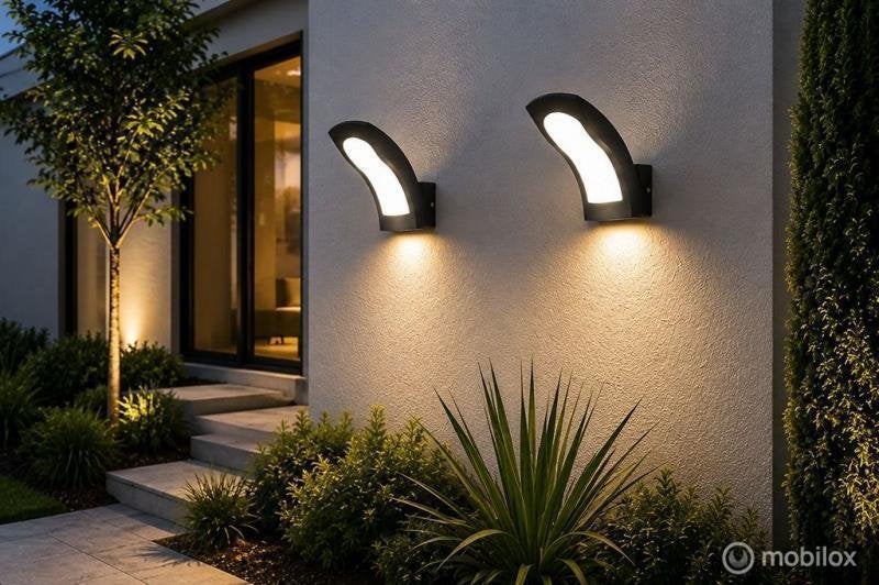 Online Veiling: 4 x LED Buiten Wandlamp – 15W – 4200K Neu..., Nieuw