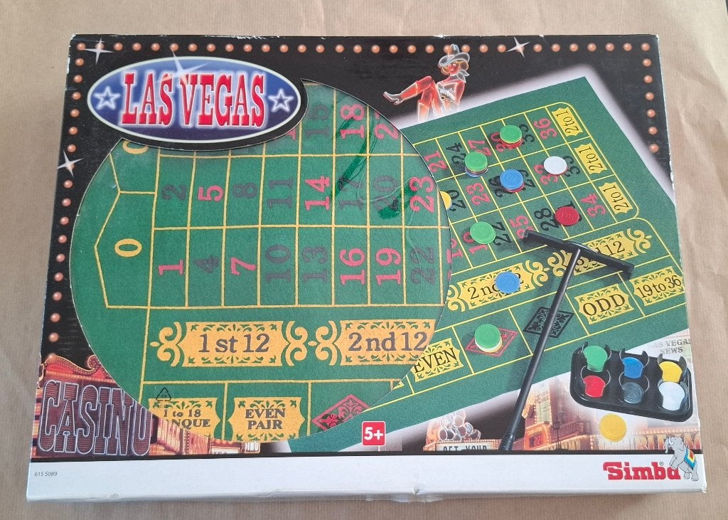 Las Vegas Casino roulette spel set Simba compleet, Vijf spelers of meer, Onbekend, Ophalen of Verzenden, Zo goed als nieuw