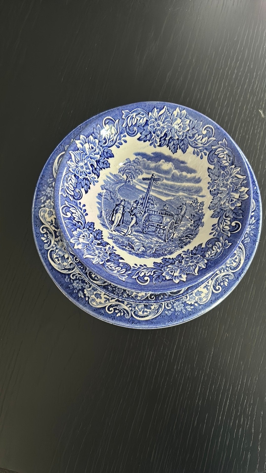 Engels blauw aardewerk Ironstone Staffordshire, Ophalen of Verzenden