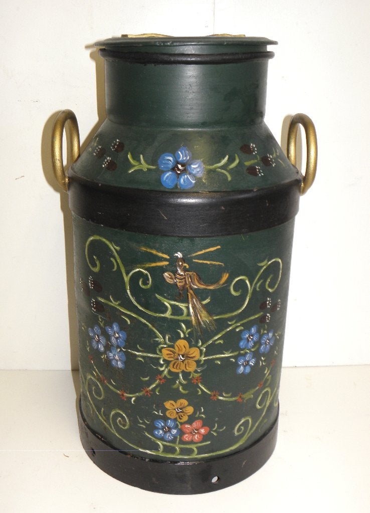 Groene nette beschilderde melkbus 30 liter, Ophalen of Verzenden, Gebruikt