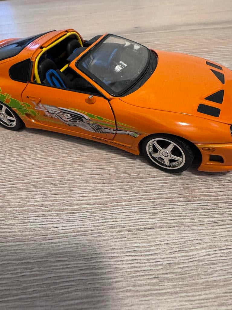 Toyota Supra Fast & Furious Diecast Model 1:18, Ophalen, Zo goed als nieuw, Auto, Overige merken