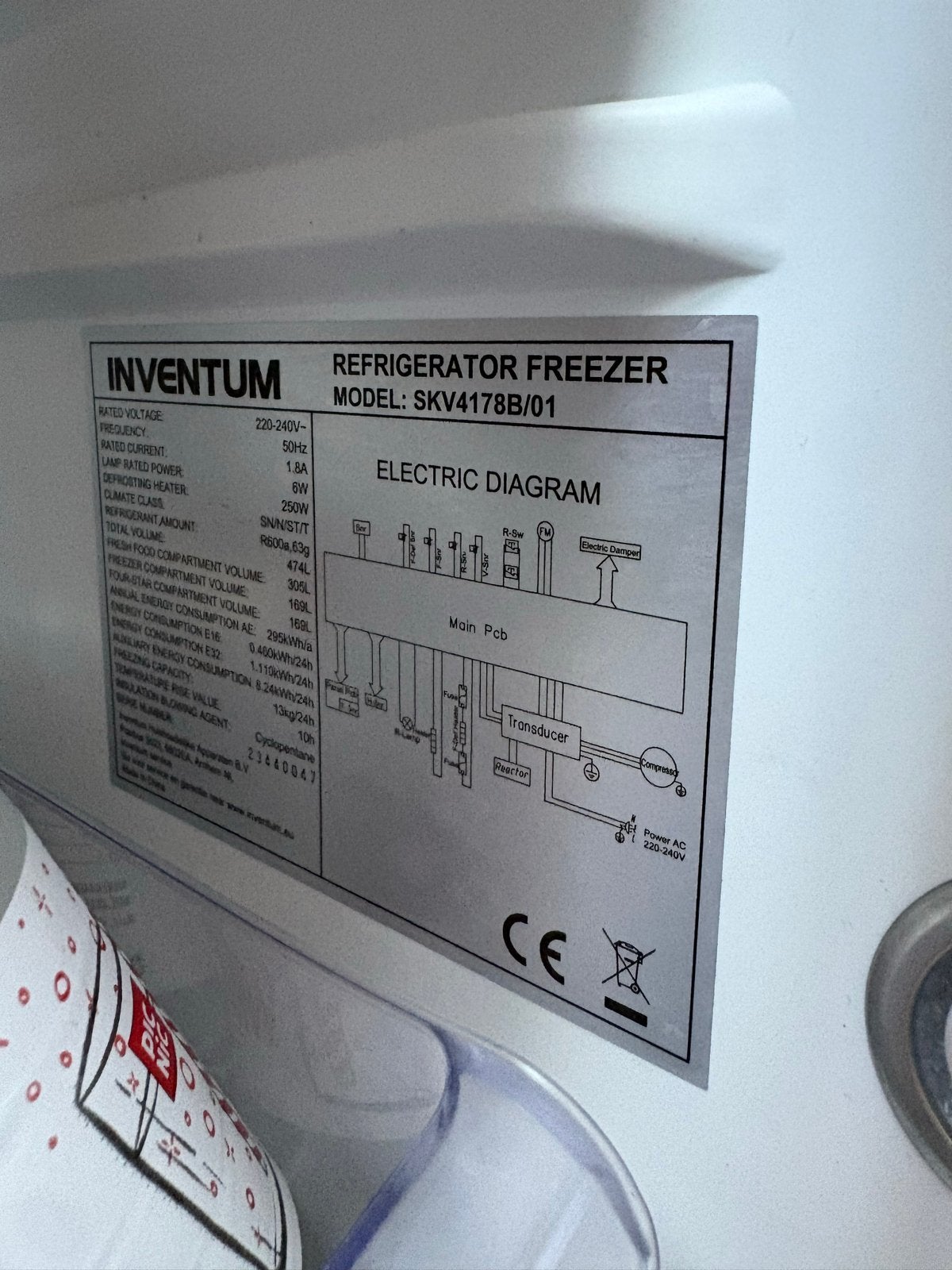Foto 5 van Inventum SKV4178B Amerikaanse koelkast - 474 liter