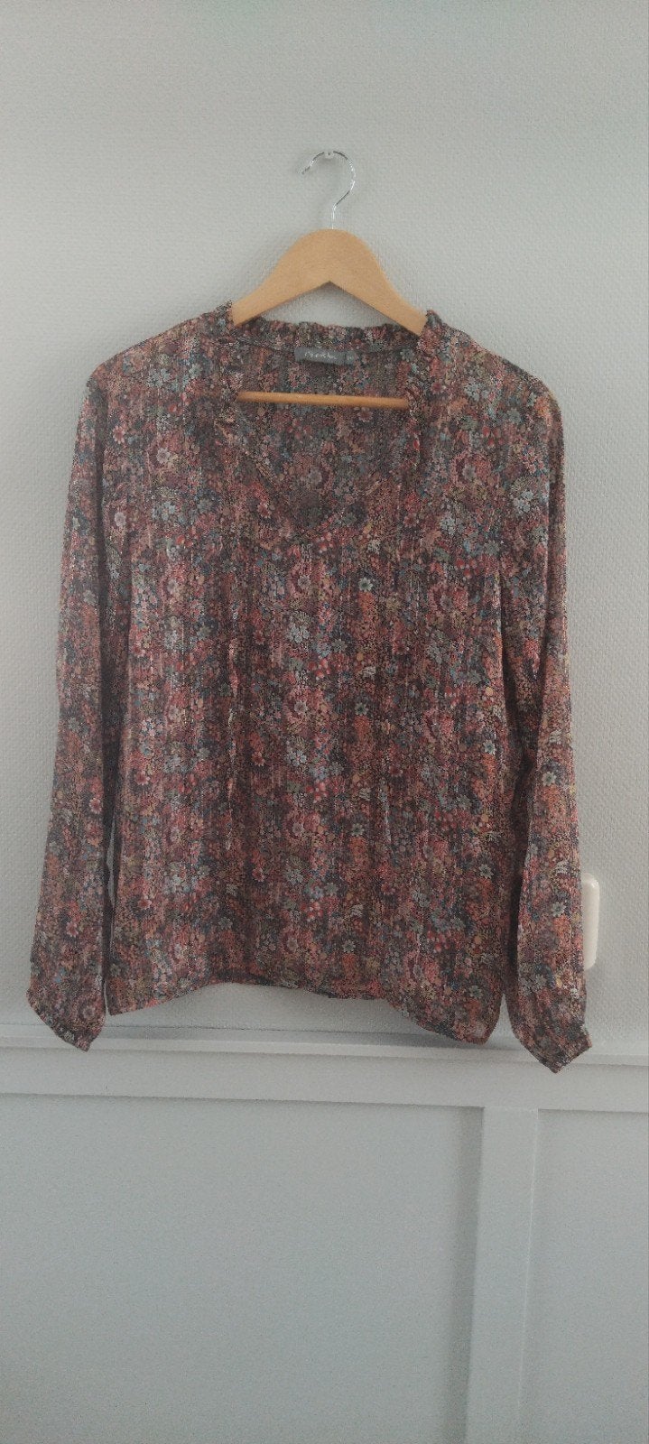 Geisha blouse met bloemenprint en goudkleurige draad, Kleding | Dames, Blouses en Tunieken, Geisha, Meerkleurig, Maat 42/44 (L)