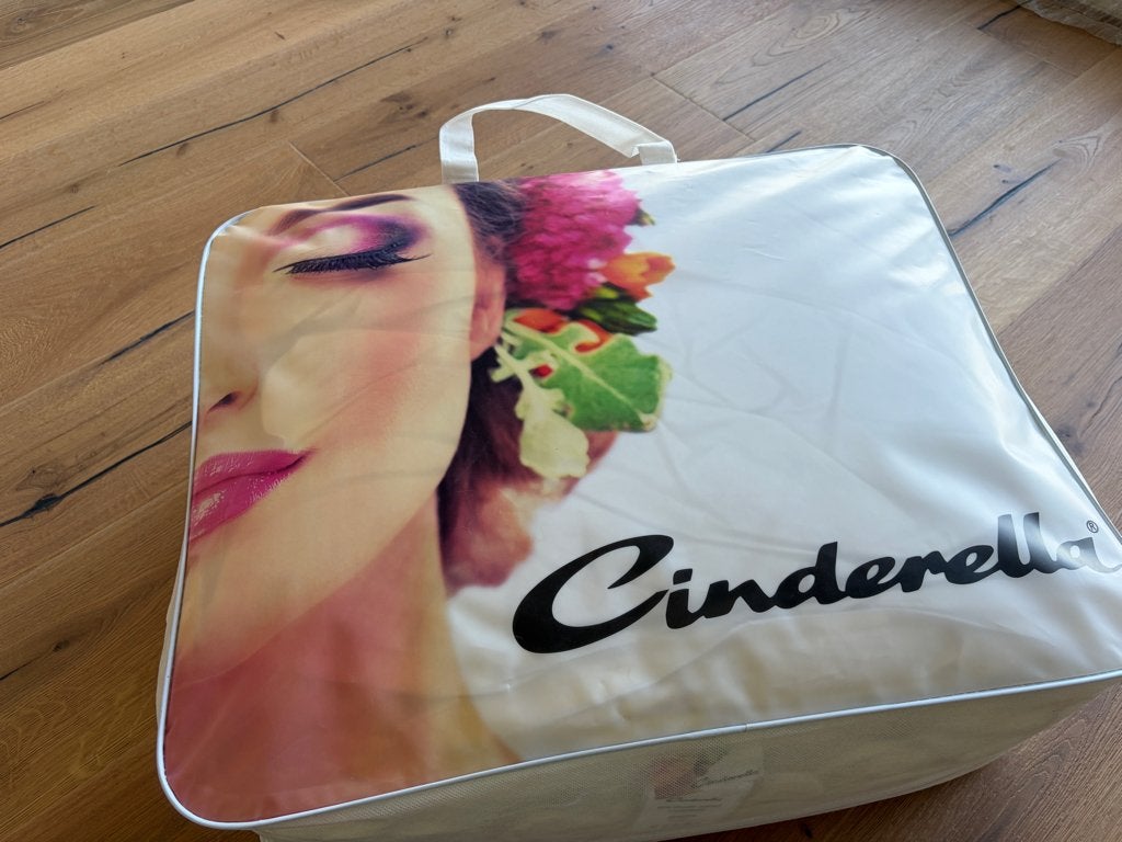 Cinderella Blues Ecodown 4-seizoenen dekbed - 140x220 cm, Gebruikt, Eenpersoons, Wit, Overige materialen