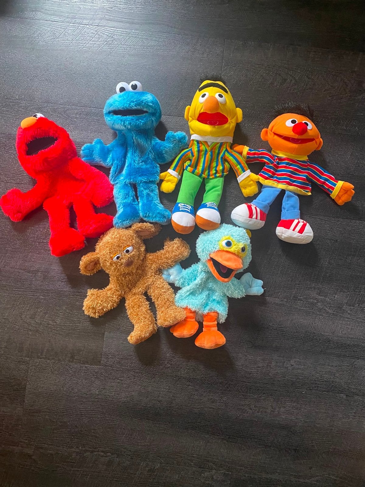 Sesamstraat knuffels: Bert, Ernie, Tommie, Pino, Koekiemonst, Gebruikt, Overige merken, Overige typen, Middelgroot (20 tot 80 cm)