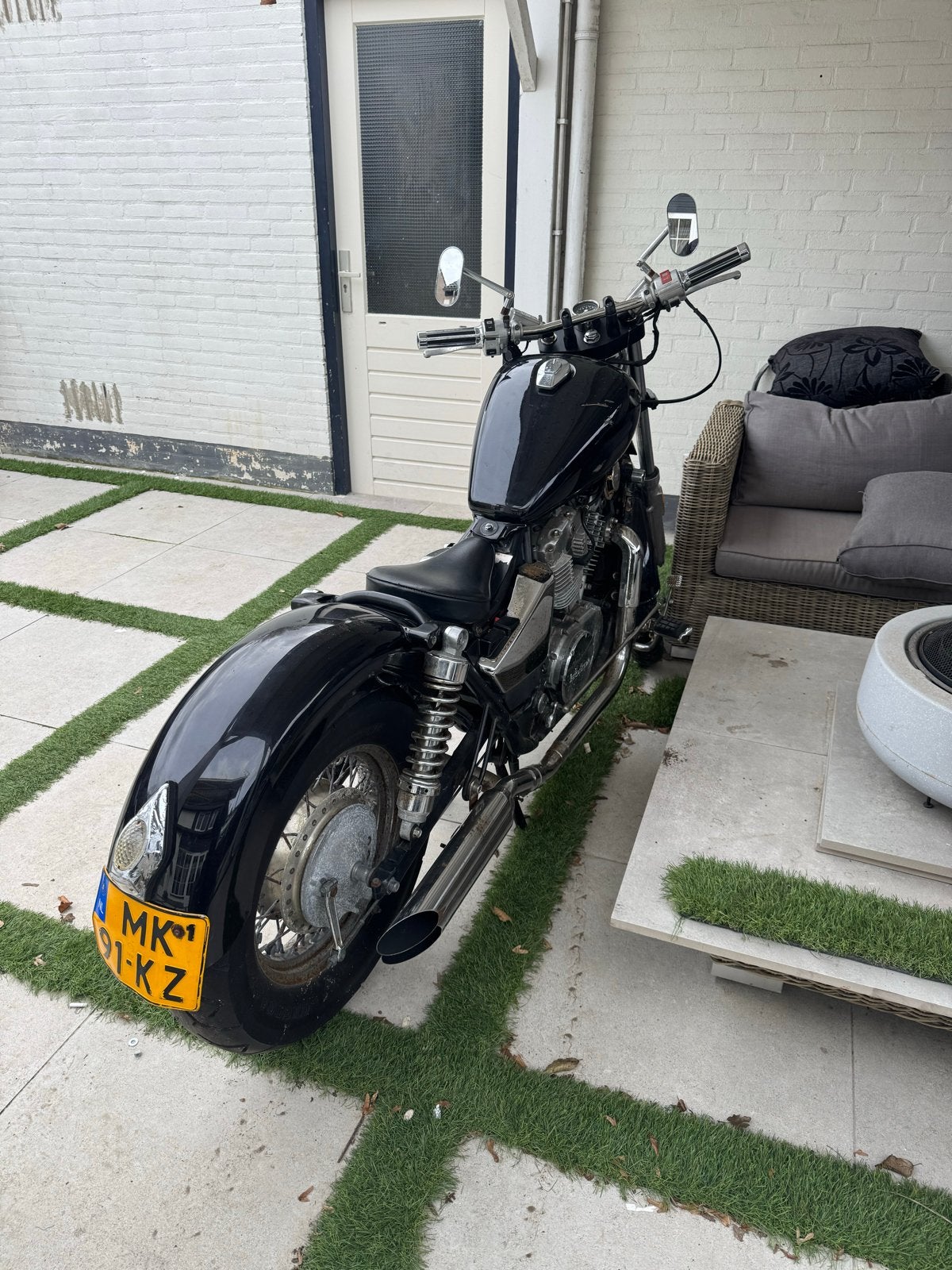 Honda Zwarte Chopper Motorfiets - Opknapper