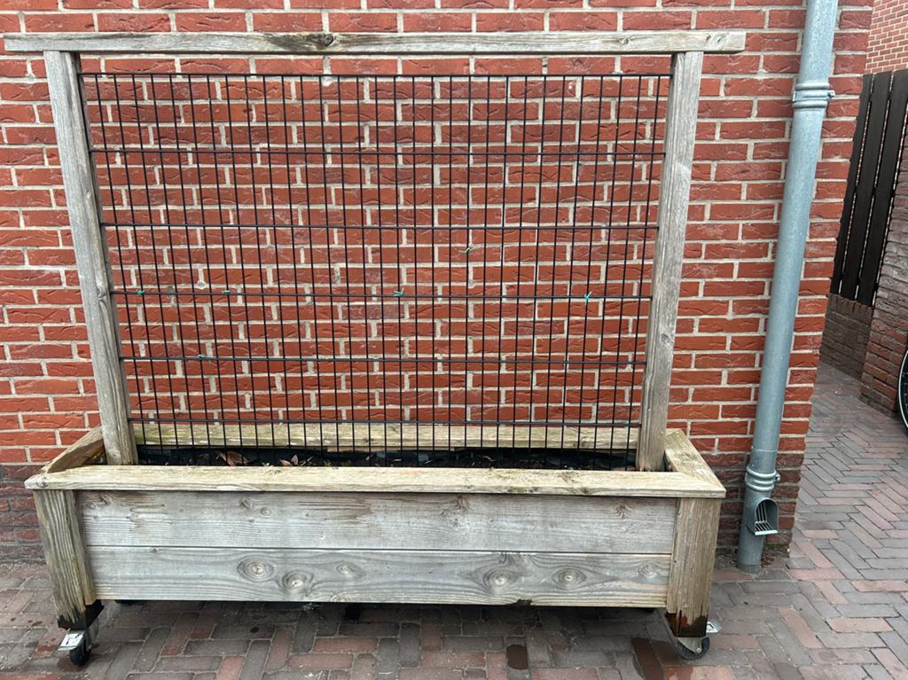 Nog leuke zware plantenbak, Tuin en Terras, Bloembakken en Plantenbakken, Ophalen, Zo goed als nieuw, Rechthoekig, Hout