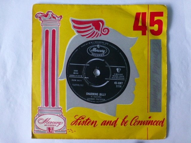 Johnny Preston. Charming Billy. / Up in the air., Ophalen of Verzenden, Gebruikt, 7 inch, Pop
