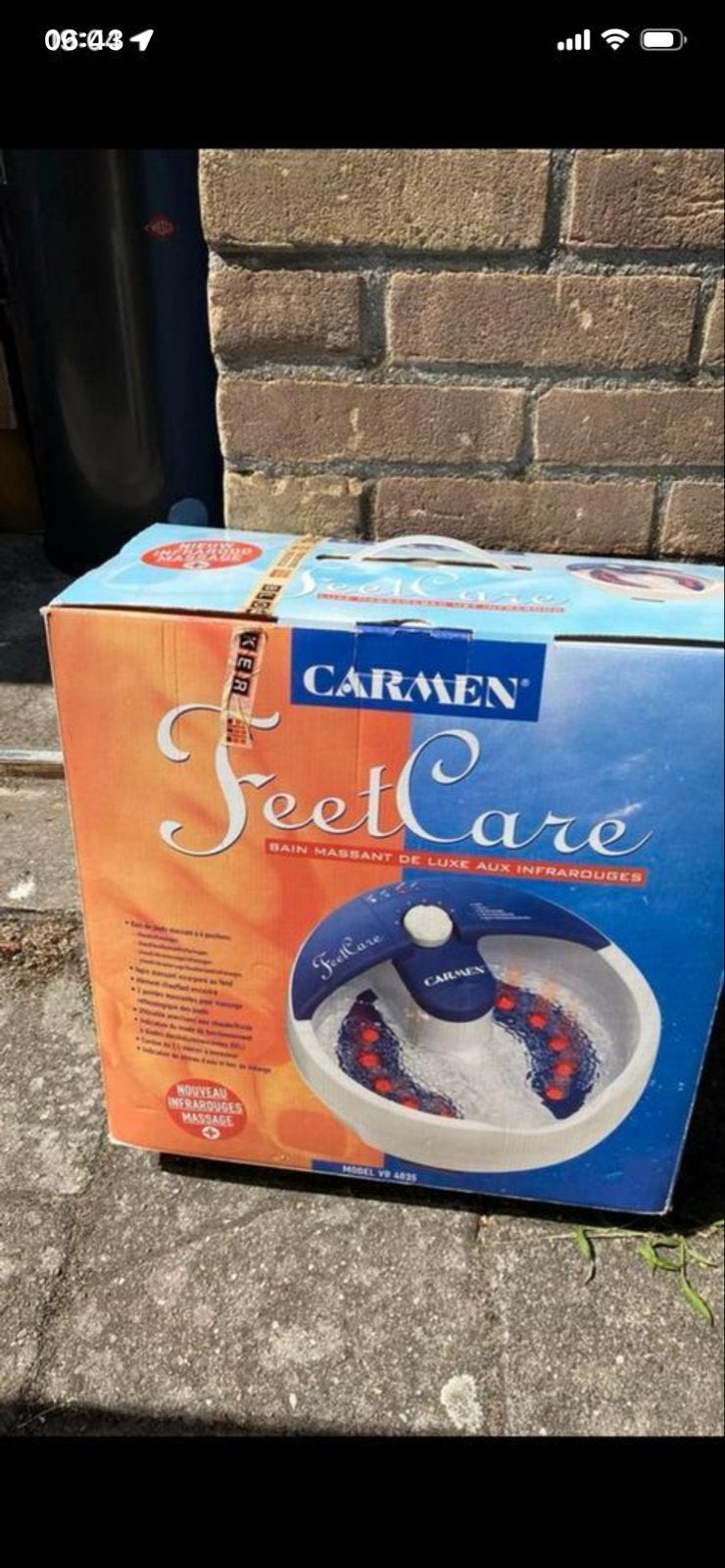Carmen FootCare Voetenbad met Infrarood Massage, Ophalen of Verzenden, Gebruikt, Hand- en Voetverzorging