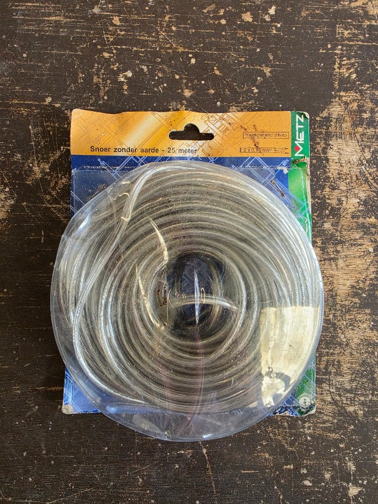 Snoer zonder aarde- 25m- 2x0,75mm nieuw, Ophalen of Verzenden, Nieuw, Kabel of Snoer