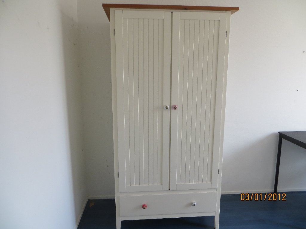 Kledingkast wit, Gebruikt, 100 tot 150 cm, 150 tot 200 cm, 50 tot 75 cm