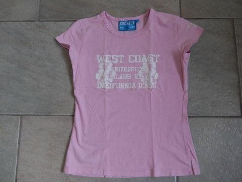Roze HOOKIPA T-shirt, maat 164, Meisje, Ophalen of Verzenden, Zo goed als nieuw, Shirt of Longsleeve