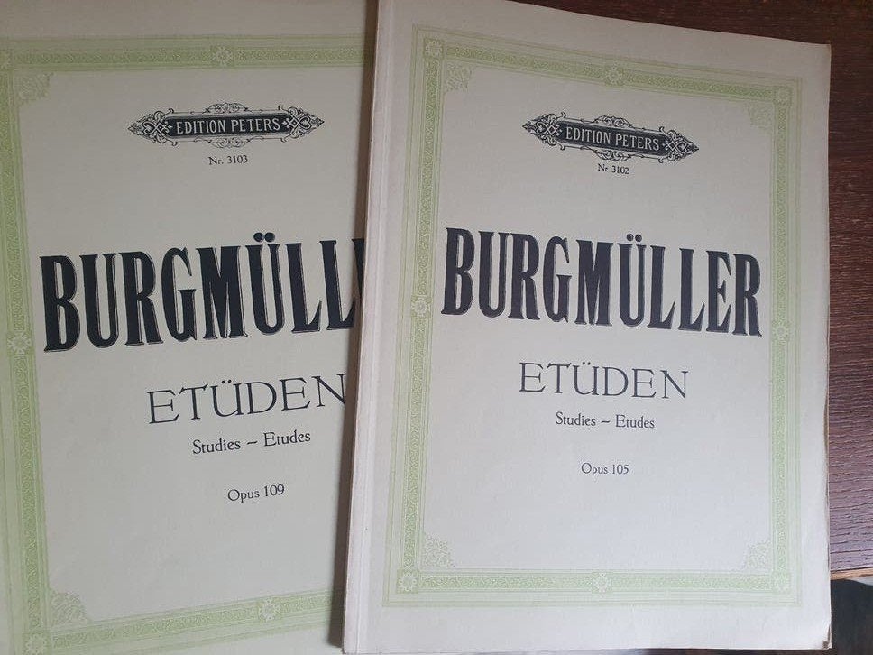 Burgmüller Etüden Opus 105 & 109 - Pianoboeken, Muziek en Instrumenten, Gebruikt, Klassiek, Ophalen of Verzenden, Artiest of Componist