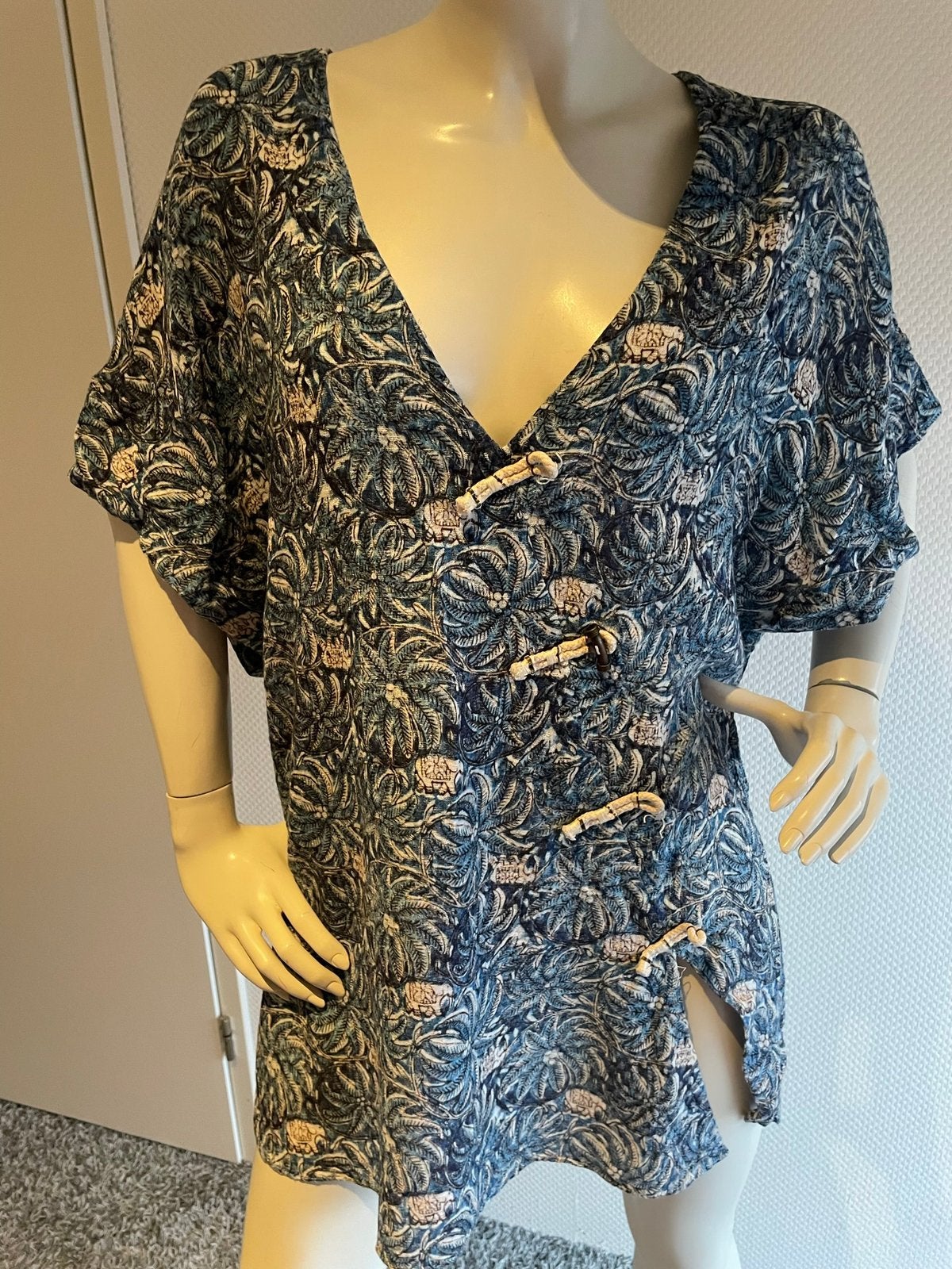 Vix paulahermanny blouse met aparte sluiting maat l, Blauw, ., Maat 42/44 (L), Ophalen of Verzenden