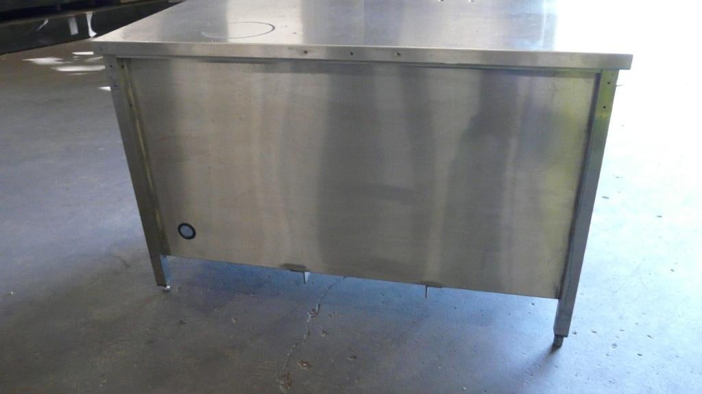 RVS werkkast – kast – werktafel met schuifdeuren 1400 x 700, Huis en Inrichting, Keuken | Keukenelementen, Nieuw, Minder dan 100 cm