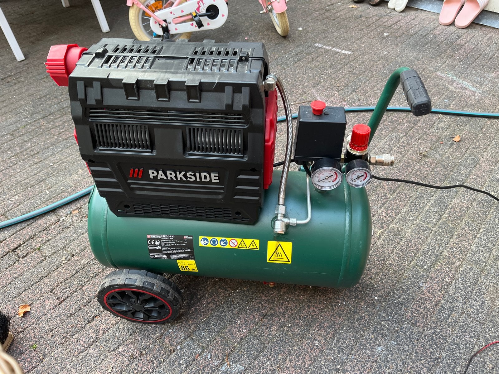 Parkside PSKO 24 B2 Compressor - Zo goed als nieuw, Ophalen, 6 tot 10 bar, Zo goed als nieuw, 25 tot 100 liter
