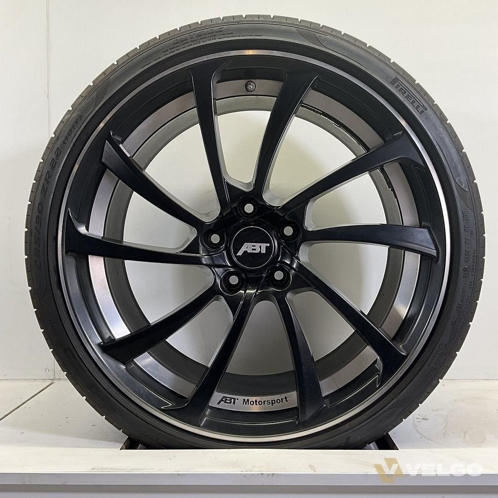 DEMO ABT AUDI PORSCHE SET VELGEN + ZOMERBANDEN 22 INCH, Auto-onderdelen, Gebruikt, -, 285 mm, -