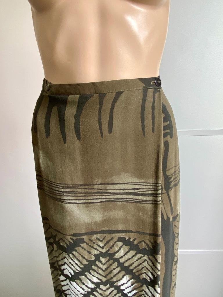 J449 Set: lange overslagrok+top maat 38=M rok+blouse o-groen, Kleding | Dames, Maat 38/40 (M), Ophalen of Verzenden, Zo goed als nieuw
