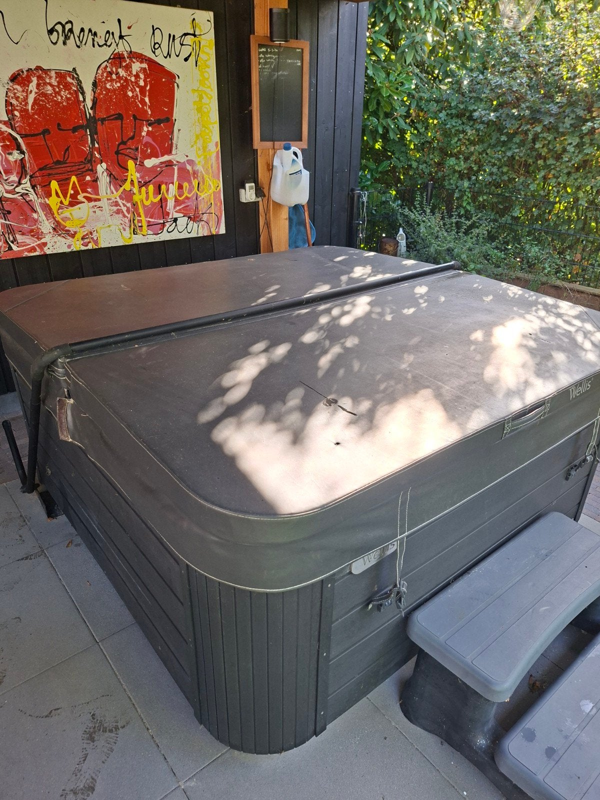 mooie jacuzzi wellis spa, Ophalen, Zo goed als nieuw, Afdekzeil, Vast