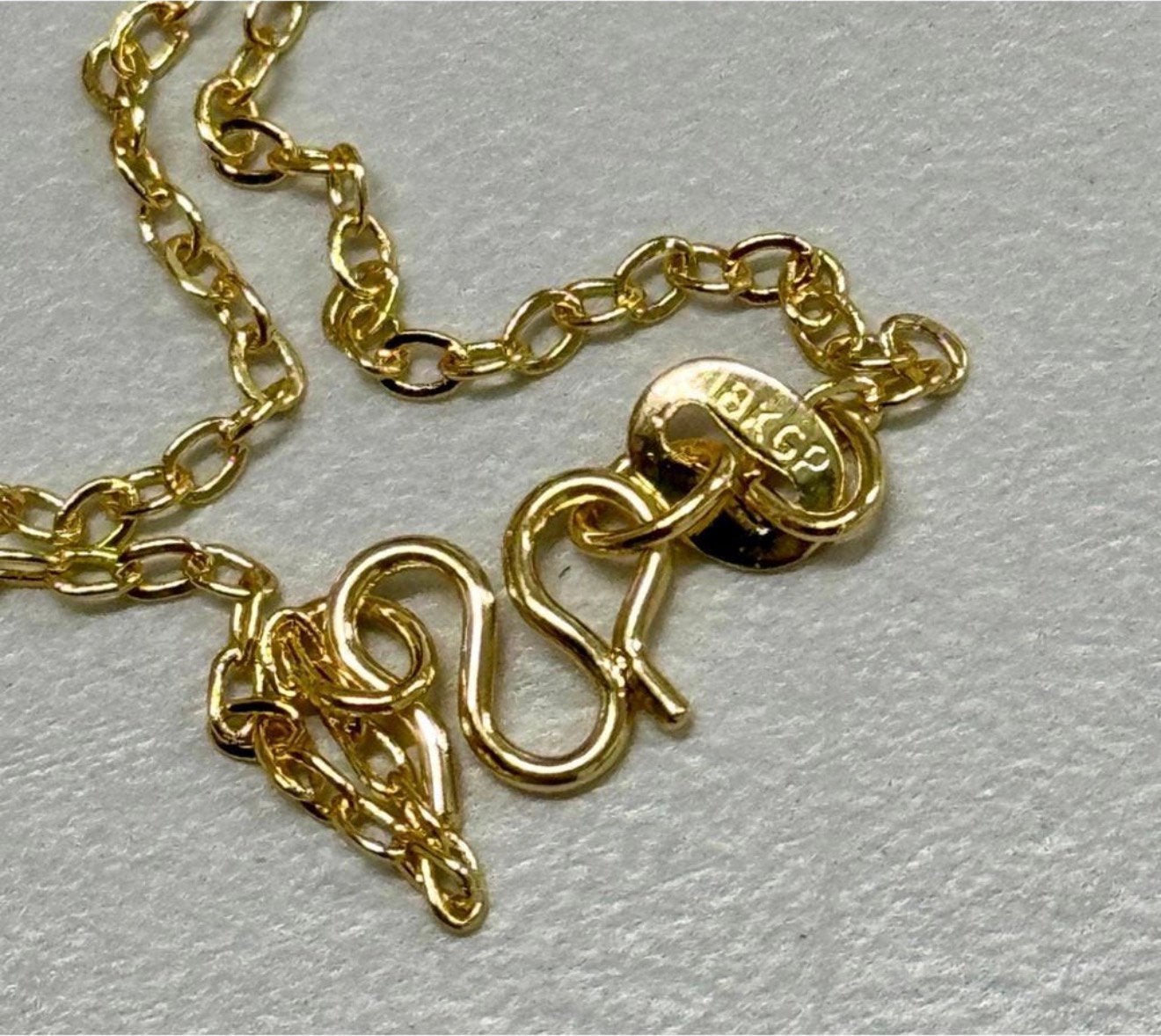 18k karaat goud gold-plated natuurlijk steen smaragd ketting, Verstelbaar, L, Zo goed als nieuw, L