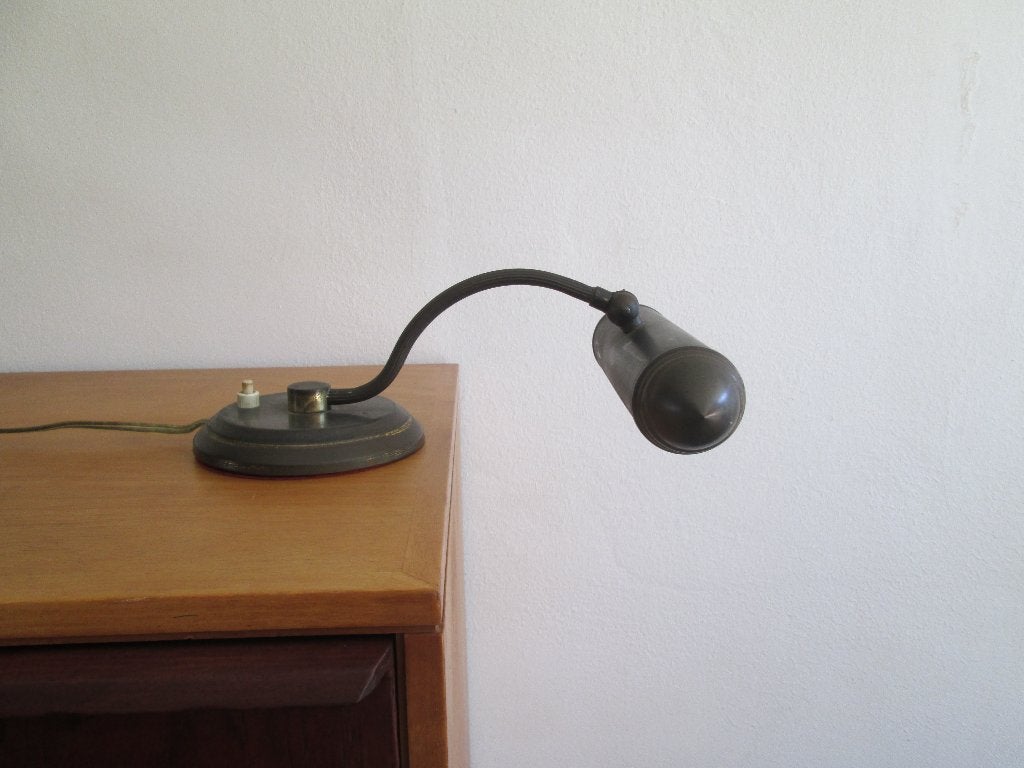 Antiek Pianolampje / Kastlampje / rond 1910 / Messing, Antiek en Kunst, Antiek | Lampen, Ophalen of Verzenden