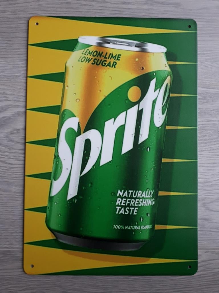 Sprite 20x30 cm Metalen Reclamebord, Ophalen of Verzenden, Nieuw, Reclamebord