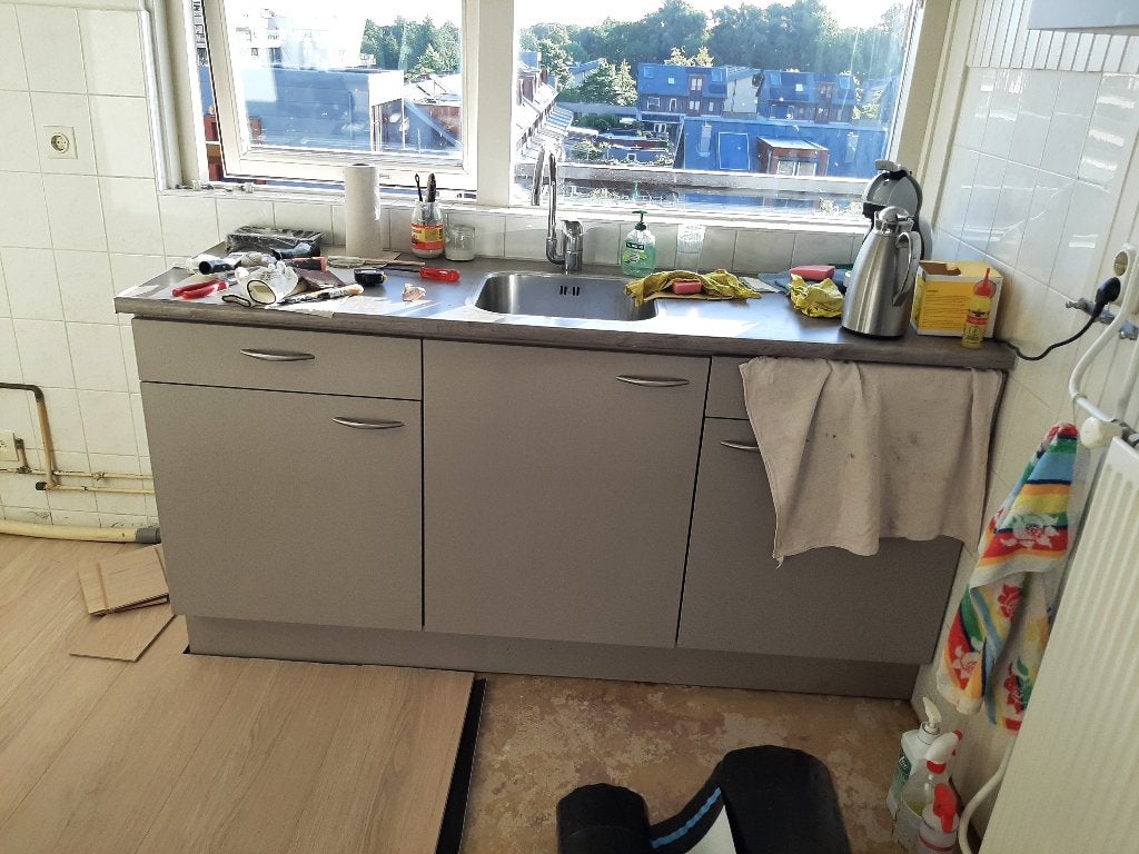 Keukenblok, Ophalen, Gebruikt, Enkelwandige keuken, Kunststof