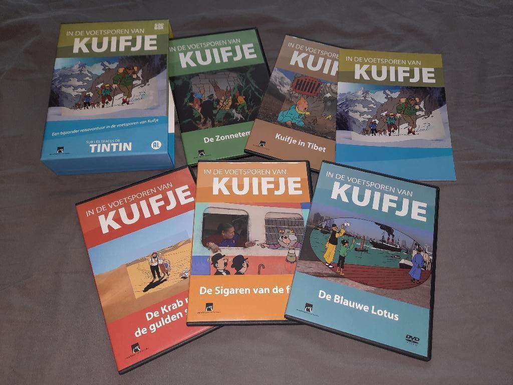 5 DVD BOX In De Voetsporen Van Kuifje, Alle leeftijden, Ophalen, Zo goed als nieuw, Amerikaans