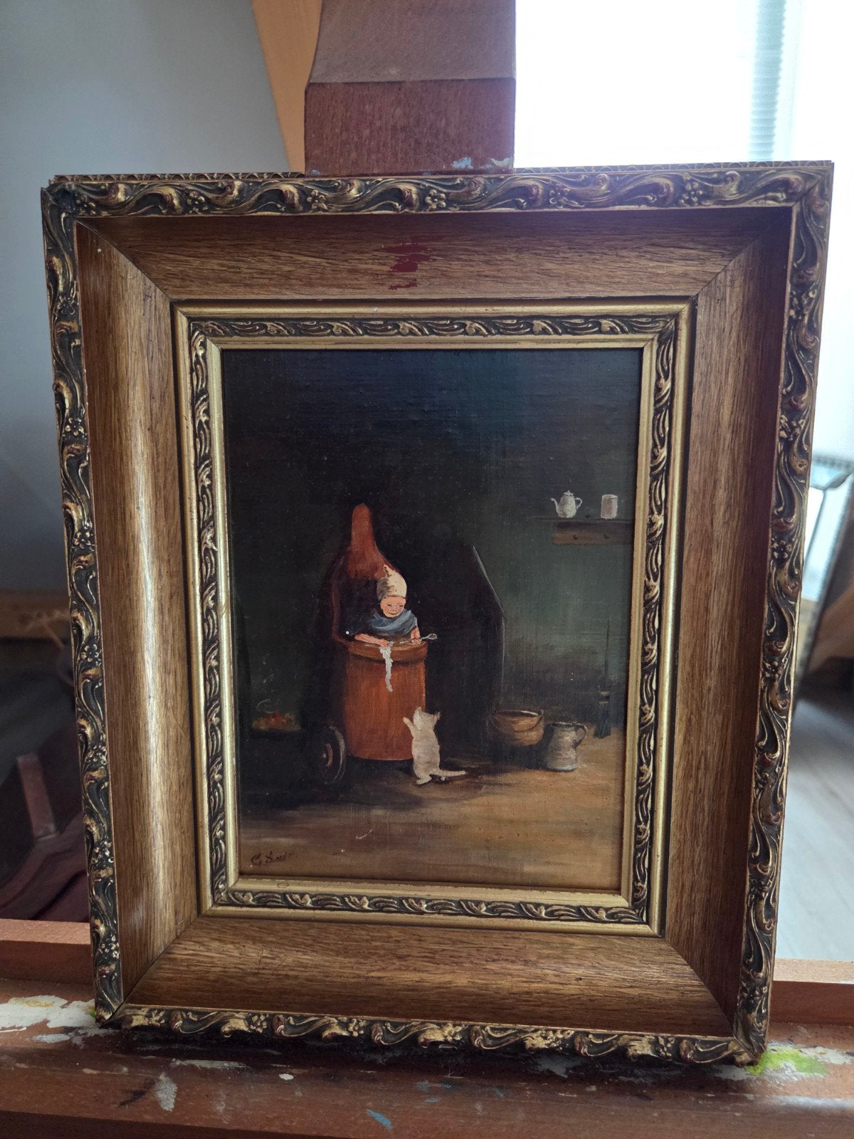 schilderij op paneel, Ophalen of Verzenden
