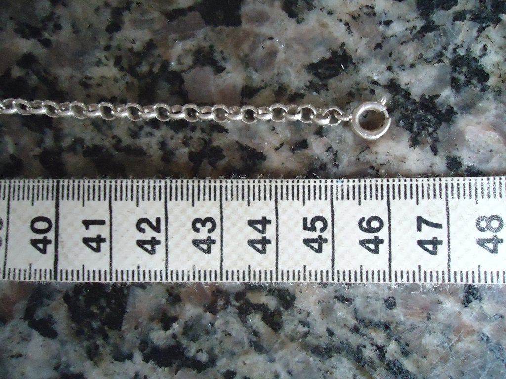 mooie echt zilveren ketting jasseron 46 cm 925, Ophalen of Verzenden, Zo goed als nieuw, Zilver, Zilver