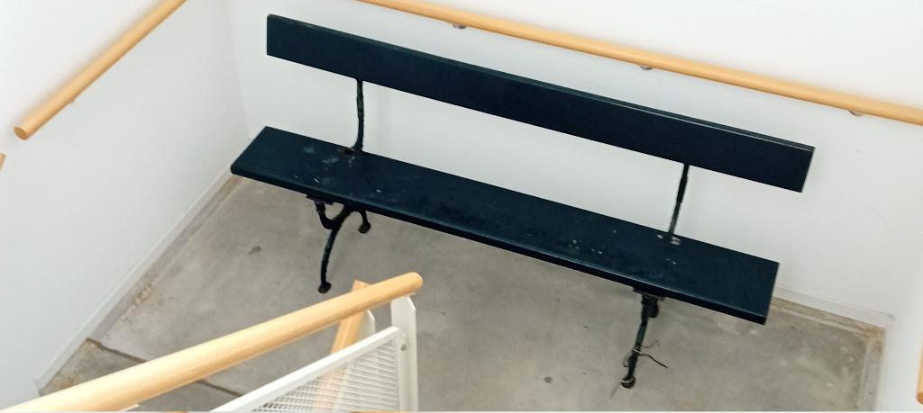 antieke bank, gietijzeren frame, 1m85, 35kg, Tuin en Terras, Tuinbanken, Ophalen, Gebruikt, Overige materialen