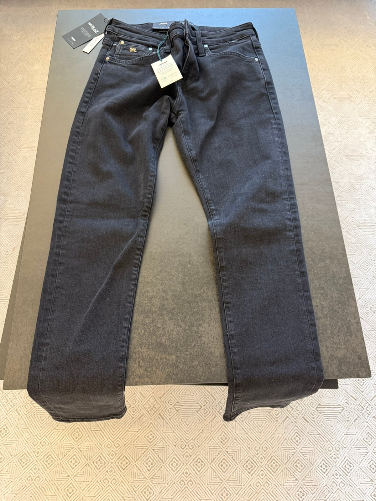 Mavi jeans jonge katoen broek twee stuks zwart een blauw, Ophalen of Verzenden, Zo goed als nieuw, Blauw
