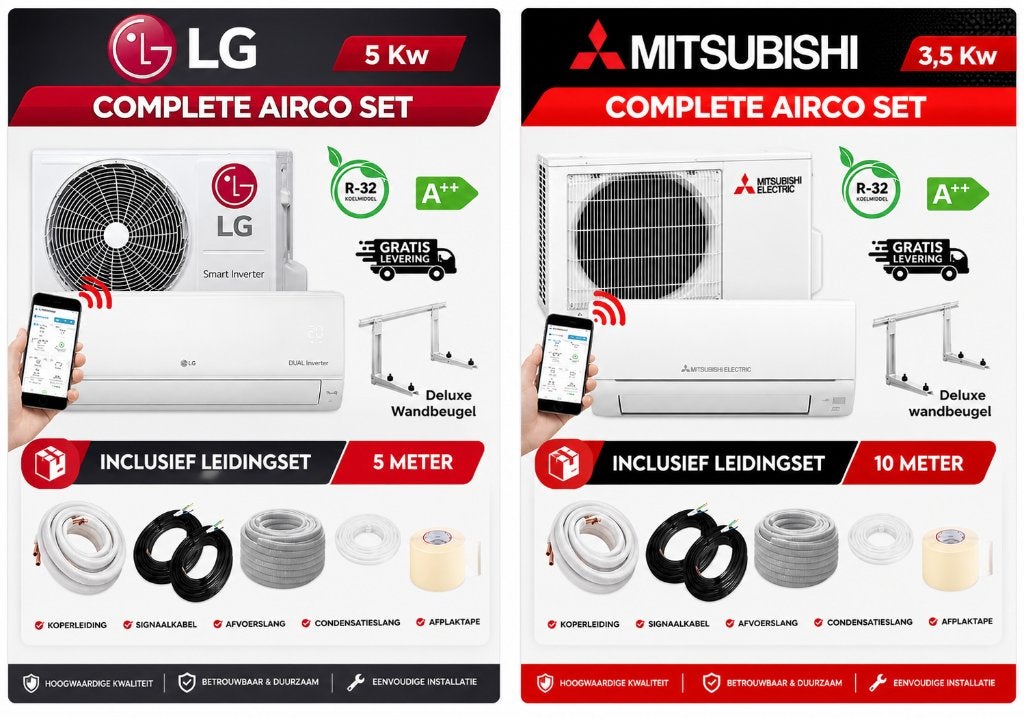 LG AIRCO DEALS- COMPLETE ZELFBOUWSET, Verwarmen, Verzenden, Nieuw, 3 snelheden of meer