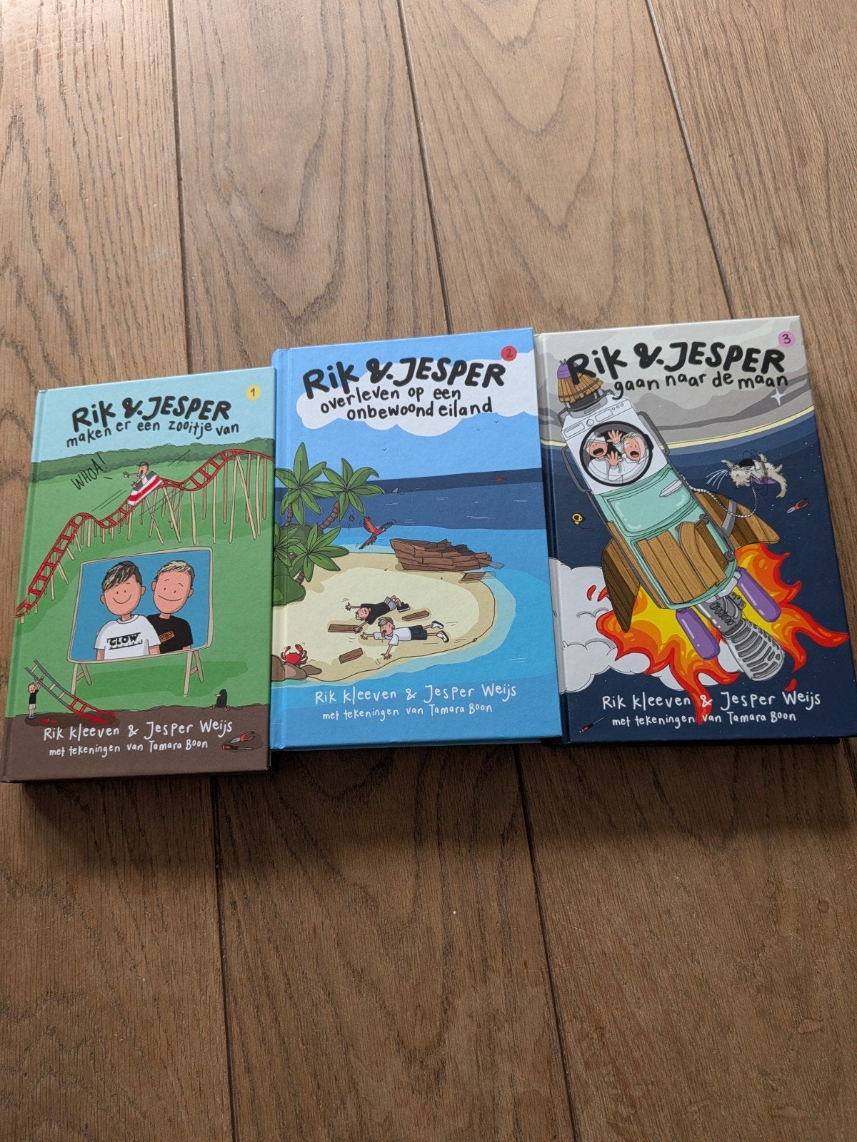 Rik & Jesper boeken (3 stuks) - Zo goed als nieuw, Ophalen of Verzenden, Zo goed als nieuw, Rik Kleeven & Jesper Weijs, Fictie