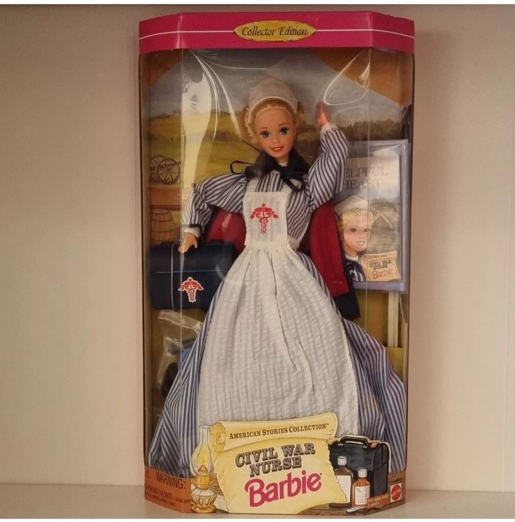 Barbie Civil War Nurse American Stories Coll 1995 NRFB, Verzamelen, Poppen, Ophalen of Verzenden, Nieuw