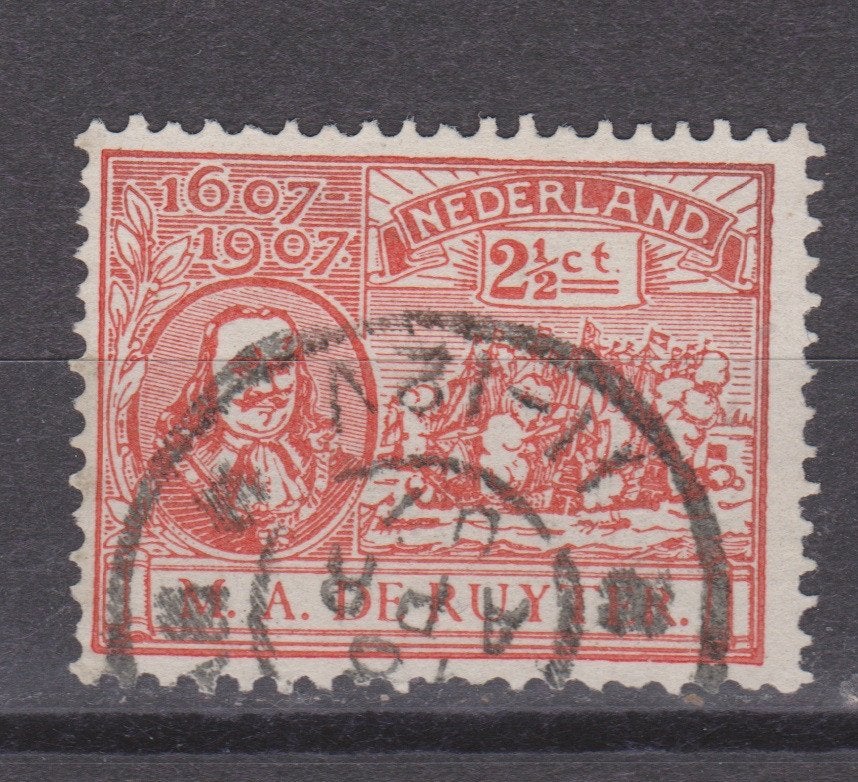 NVPH 89 gebruikt de Ruyter 1907 OUD NEDERLAND p/stuk, Postzegels en Munten, Postzegels | Nederland, Ophalen of Verzenden, T/m 1940