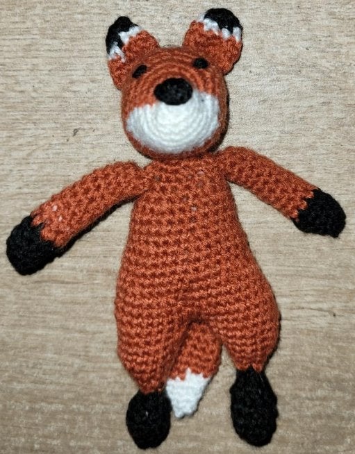 Handgemaakte gehaakte vos knuffeltje, Kinderen en Baby's, Speelgoed | Knuffels en Pluche, Handgemaakt, Overige typen, Nieuw, Ophalen of Verzenden