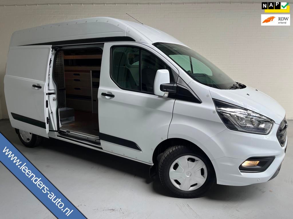 Ford Transit Custom SERVICEWAGEN LANG/ HOOG 320 2.0 TDCI EUR, Auto's, 4 cilinders, Met garantie (alle), 2800 kg, Wit