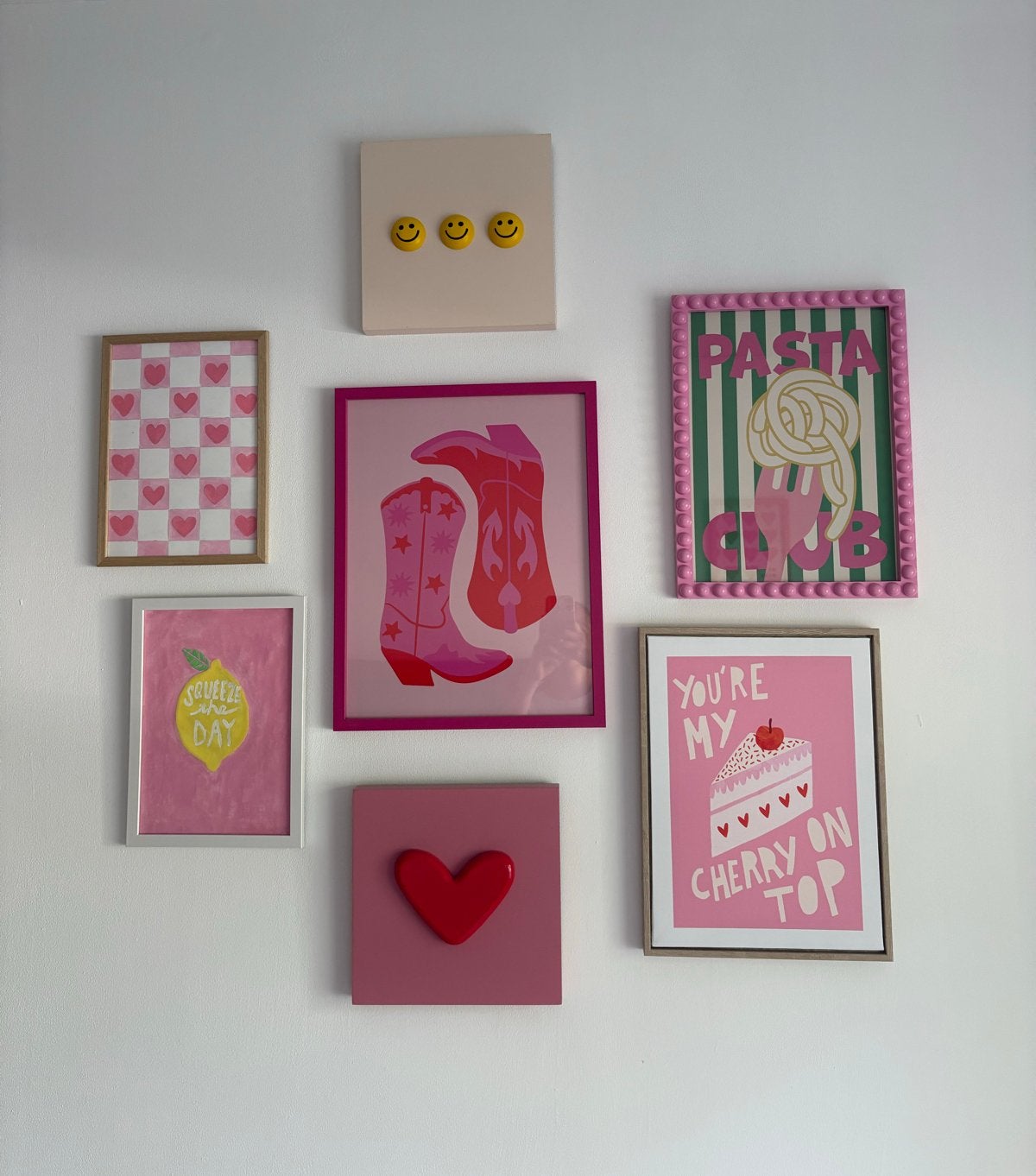Diverse schilderijen te koop, Antiek en Kunst, Ophalen, Ingelijst, Print, Hout
